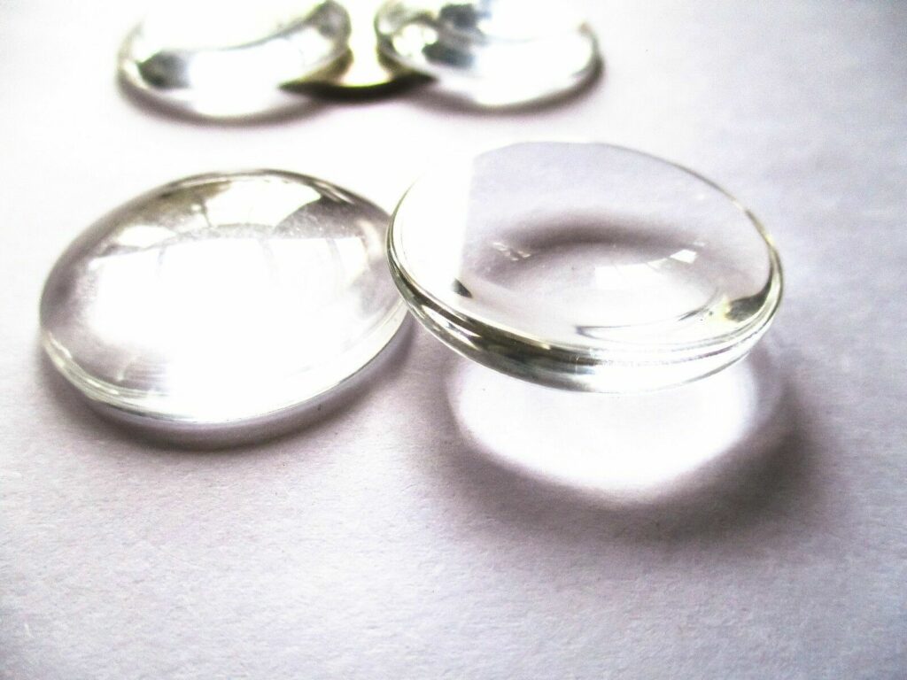 Jewellery Findings RoundFlatBack Glass Dome Cabochons 30mm or 35mm qty