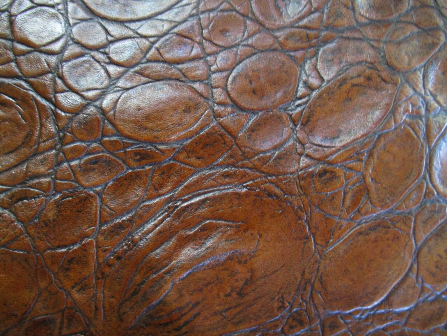 Brown Croc Print Leather Cut Piece Sizes 10cm to 30cm for small ...