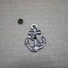 Punk Rivets Anchor Antique silver 22 x 30mm suit bags, belts, hats, collars - Image 3