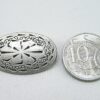 Punk Rivets Oval Scribed Antique silver 31x20mm suit bags, belts, hats collars - Image 3