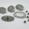 Punk Rivets Oval Scribed Antique silver 31x20mm suit bags, belts, hats collars - Image 6