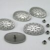 Punk Rivets Oval Scribed Antique silver 31x20mm suit bags, belts, hats collars - Image 7