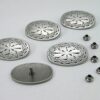 Punk Rivets Oval Scribed Antique silver 31x20mm suit bags, belts, hats collars - Image 8