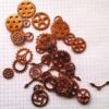 Jewelry Findings Assorted Steampunk Metal Geared Charms-Rose Gold - Image 2