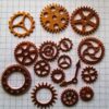 Jewelry Findings Assorted Steampunk Metal Geared Charms-Rose Gold - Image 4