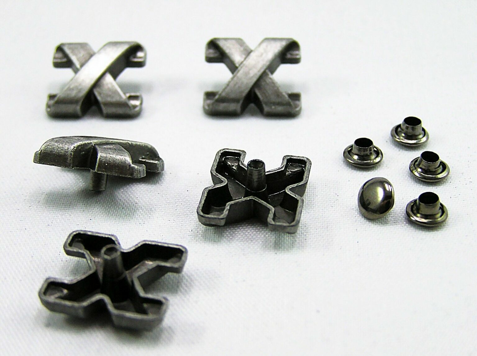 Punk Rivets X-shaped Antique silver 16 x 13 mm suit bags, belts, hats ...