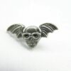 Punk Rivets Winged Skull Antique silver 20x10mm suit bags, belts, hats, collars - Image 2