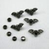 Punk Rivets Winged Skull Antique silver 20x10mm suit bags, belts, hats, collars - Image 9