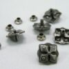 Punk Rivets Faux Nail Spearhead Cross Antique silver 15x13mm suit bags, belts, - Image 3