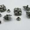Punk Rivets Faux Nail Spearhead Cross Antique silver 15x13mm suit bags, belts, - Image 7