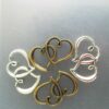Jewellery Findings Double Heart Charms 30x24mm 2 colours for bracelet, pendants - Image 4