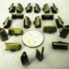 Fine textured endcaps for jewellery & creative work 13x8mm Qty 50 - Image 2