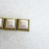 Decorative Rivets Square Pale Gold Base with White Pearl Centre 11x11mmsq Qty 10 - Image 5