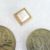 Decorative Rivets Square Pale Gold Base with White Pearl Centre 11x11mmsq Qty 10 - Image 6