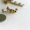 Decorative Rivets Square Pale Gold Base with White Pearl Centre 11x11mmsq Qty 10 - Image 8