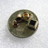 Decorative Rivets Square Pale Gold Base with Black Ename Centre 6.5mm sq Qty 10