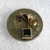 Decorative Rivets Square Pale Gold Base with Black Ename Centre 6.5mm sq Qty 10 - Image 2