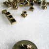 Decorative Rivets Square Pale Gold Base with Black Ename Centre 6.5mm sq Qty 10 - Image 5