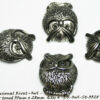 Decorative Rivets Owl Capped Silver toned 35mm x 28mm Qty 4