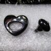 Catches Latches Heart Twist Turn Lock Black 30x26mm for clutch wallets - Image 7