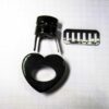 Catches Latches Heart Twist Turn Lock Black 30x26mm for clutch wallets - Image 9