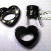 Catches Latches Heart Twist Turn Lock Black 30x26mm for clutch wallets - Image 11