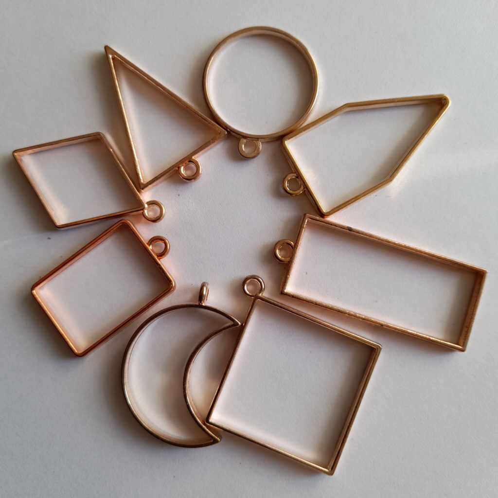 Jewellery Findings Rose Gold Blank Geometric Mixed shapes MYO necklaces pendants, earrings