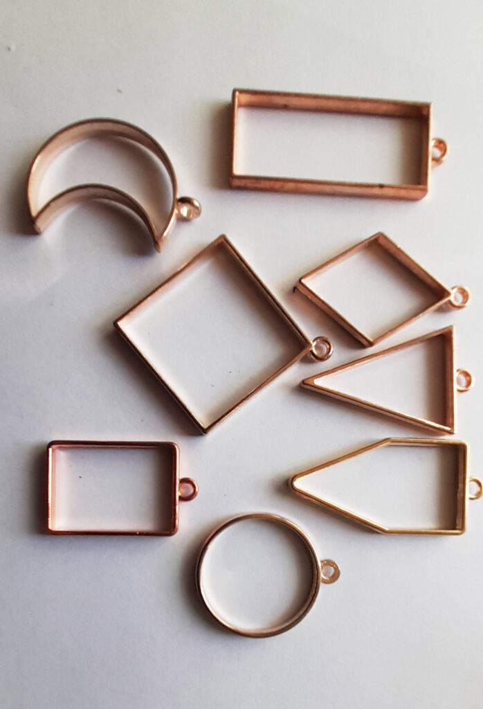 Jewellery Findings Rose Gold Blank Geometric Mixed shapes MYO necklaces pendants, earrings - Image 7