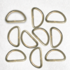 Metal Dee Gold Dees unwelded 16x08mmID for straps and buckles Pkt 10