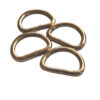 Metal Dee Old-Gold Dees unwelded 15x10mmID for straps and buckles Pkt 4 - Image 2