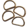 Metal Dee Old-Gold Dees unwelded 15x10mmID for straps and buckles Pkt 4 - Image 3