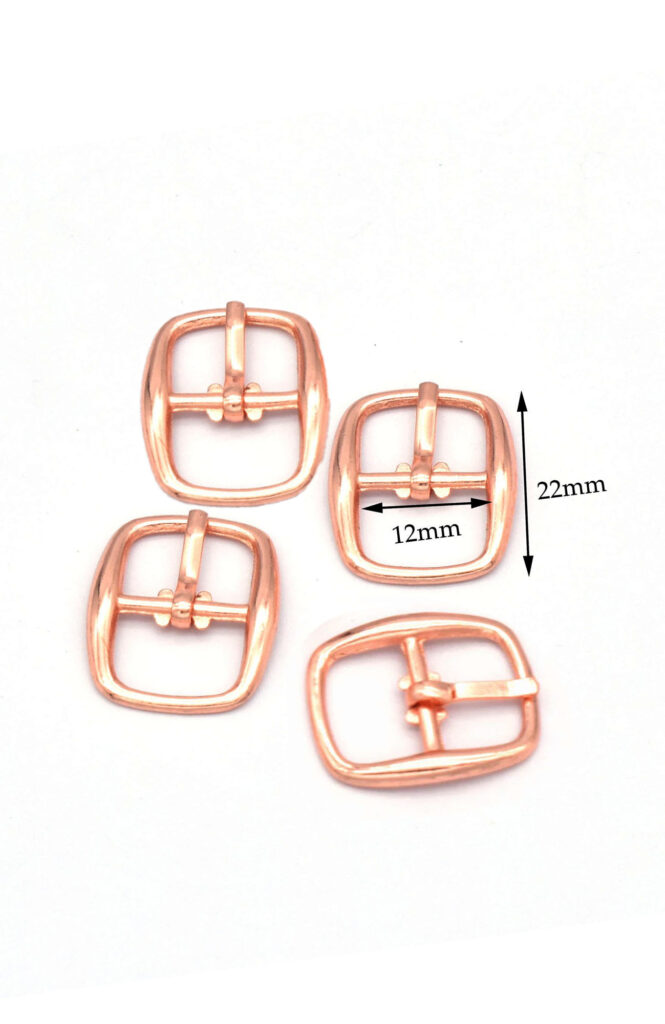 Small Rose Gold Buckles fit 12mm straps Pkt 5