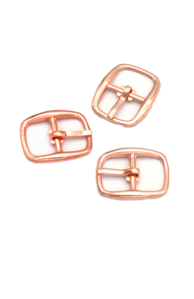 Small Rose Gold Buckles fit 12mm straps Pkt 5 - Image 2
