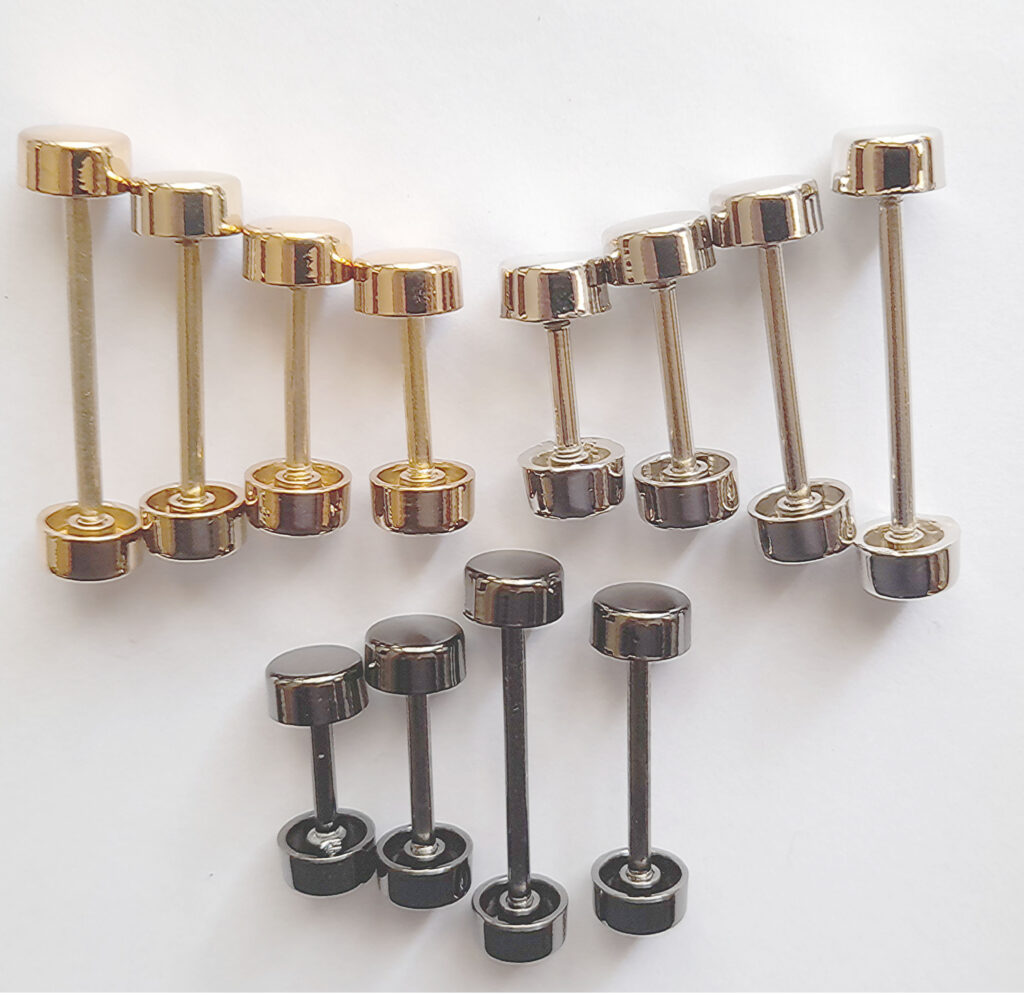 Detachable Metal Strap Handle Barbell 15-33mm 3 colours