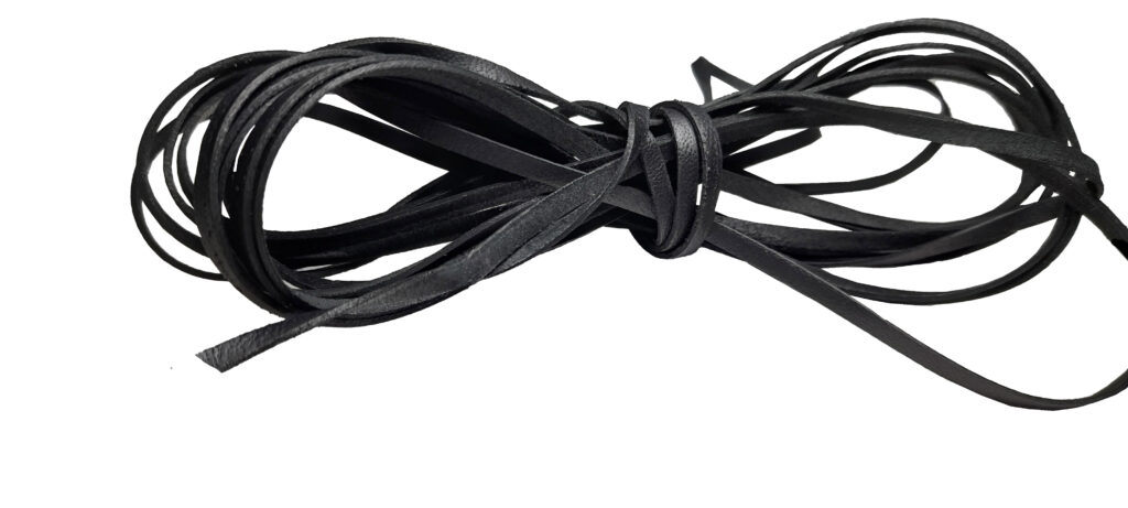 Flat Kangaroo Leather Lacing 3mm wide