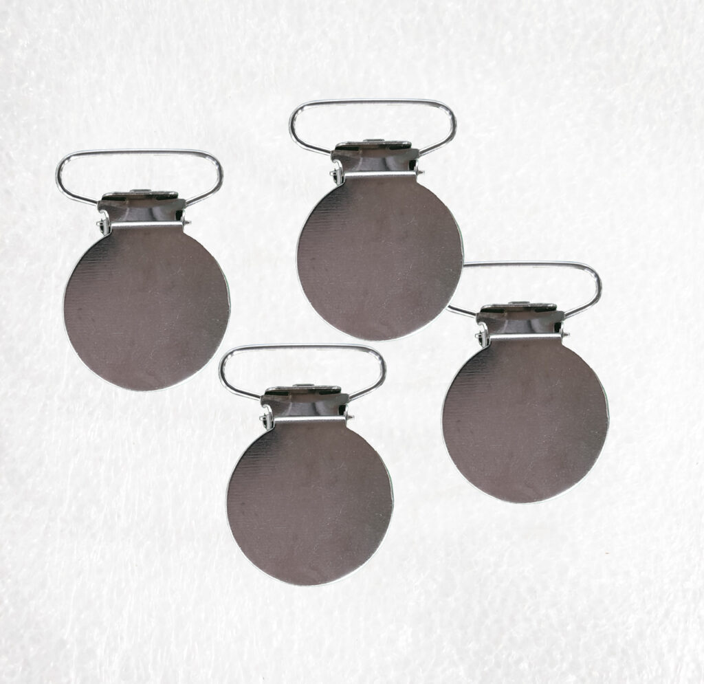 Suspender Clips with 25mm flat disc for bib clips, toy holder, attaching pacifiers, belt replacements - 4