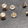 Solid Brass Chicago Screws  Flat Head 8mm Diameter M4 Post 3mm or 4mm high - Image 13