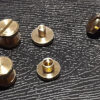 Solid Brass Chicago Screws  Flat Head 8mm Diameter M4 Post 3mm or 4mm high - Image 6