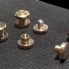 Solid Brass Chicago Screws  Flat Head 8mm Diameter M4 Post 3mm or 4mm high