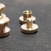Solid Brass Chicago Screws  Flat Head 8mm Diameter M4 Post 3mm or 4mm high - Image 8