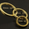 Solid Brass Split Rings Double Loop Key ring 15, 25, or 30mm outside diameter