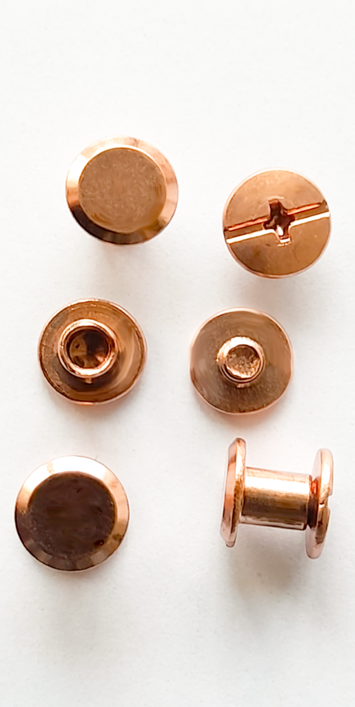 Chicago Screw Rose Gold flat head various heights - Image 7