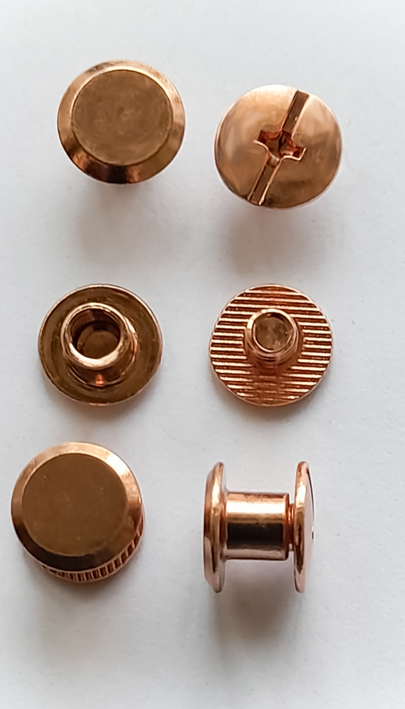 Chicago Screw Rose Gold flat head various heights - Image 3