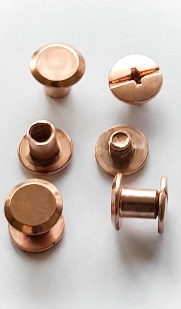 Chicago Screw Rose Gold flat head various heights - Image 4