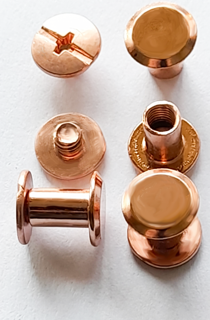 Chicago Screw Rose Gold flat head various heights - Image 2