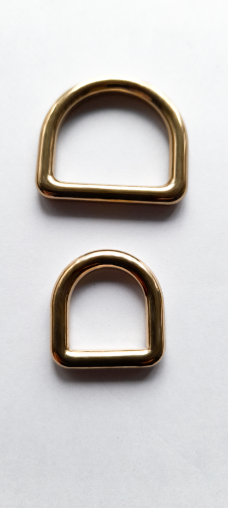 Solid Brass Dee Rings 16x17mmID, or 25x22mmID Dog collars saddles Harness Luggage Hardware