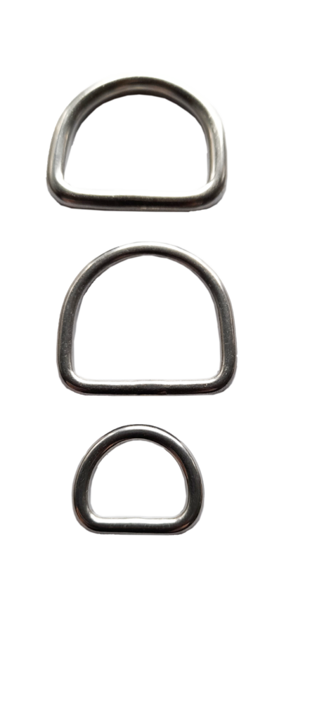 Stainless Steel Dee Rings 15x12mmID, or 25x18mmID Pets, Dog Collar, Straps, Bags, Belts, Backpack