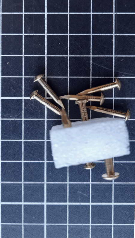 Brass Nails M2.8 x 20 or 25mm long Head Diam 6mm Pkt 20 - Image 4