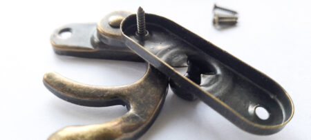 X large Swing Catch Antique Brass with screws 63mmHx53mm Qty 1 - Image 6