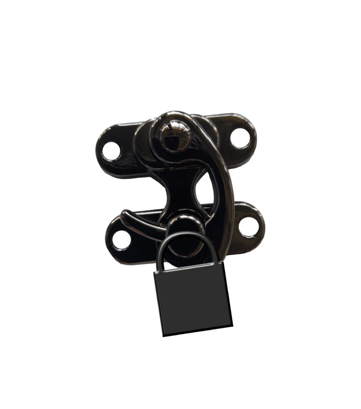 Large lockable Swing Catch GunBlack with screws 45mmHx37mm Qty 2 - Image 8